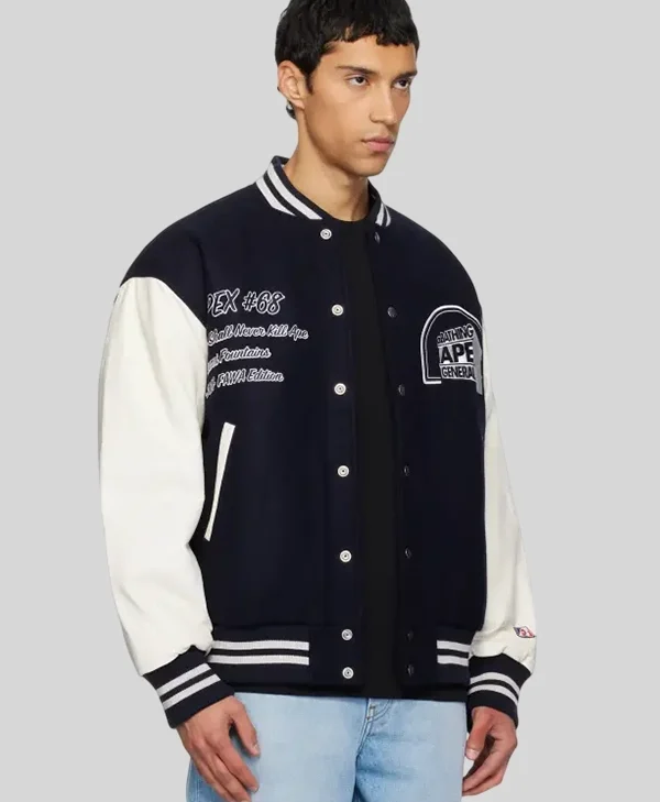 buy now BAPE x Kazuki Kuraishi Varsity Jacket