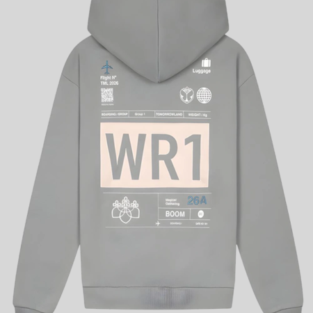 buy now Tomorrowland 2026 Boarding Pass Grey Hoodie