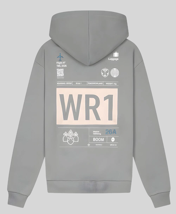 buy now Tomorrowland 2026 Boarding Pass Grey Hoodie