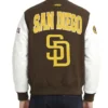 order now San Diego Padres City Arch Varsity Jacket