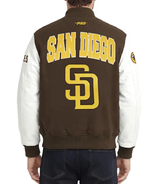 order now San Diego Padres City Arch Varsity Jacket