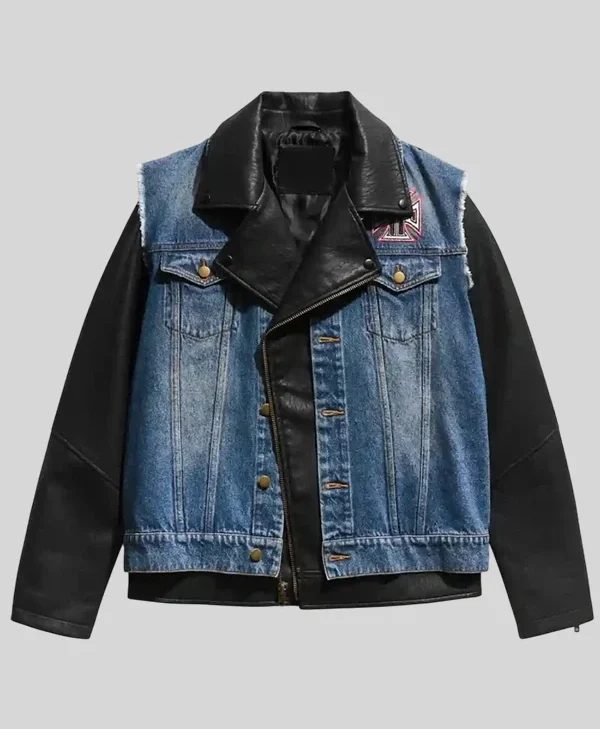 order now WWE Triple H Denim Leather Jacket