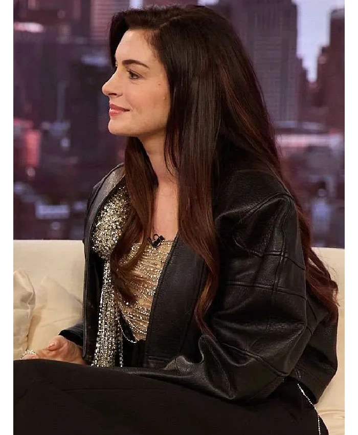 shop Anne Hathaway leather jacket