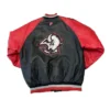 shop Buffalo Sabres Black and Red Leather Varsity Jacket
