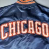 shop Chicago Bears 80’s Navy SatinBomber Jacket