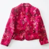 shop Justina Machado Matlock S02 Pink Floral Print Blazer