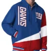 shop NY Giants Color Block Full-Zip Hooded Jacket