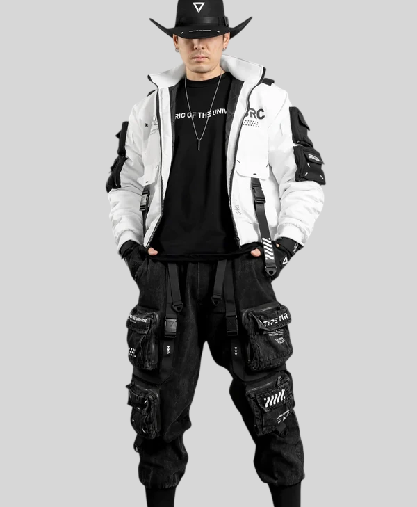 shop XB-04 White Short Bomber Jacket