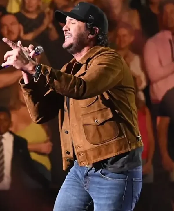 Buy Luke Bryan 2026 Brown Suede Jacket