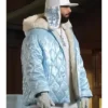 Drake-ICEMAN-Miu-Miu-Quilted-Blue-Fur-Hooded-Puffer-Jacket