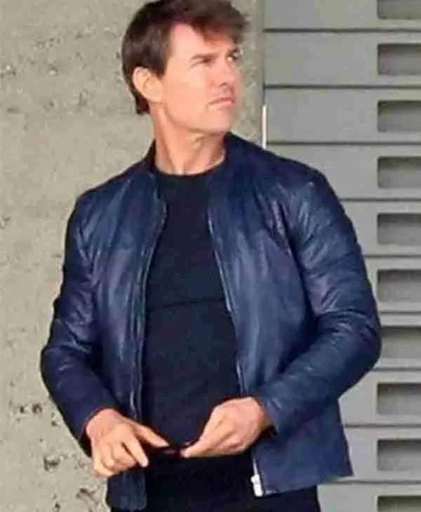 Ethan Hunt Mission Impossible 7 Black Leather Jacket