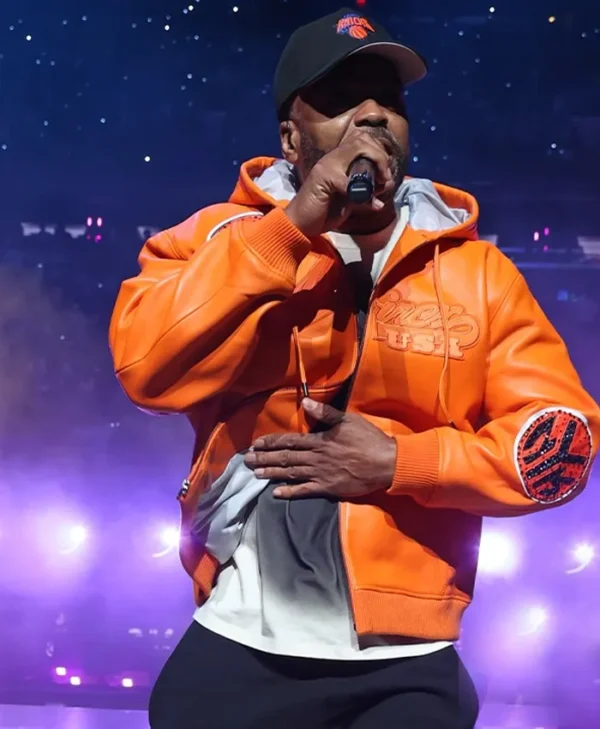 Halftime-Show-Method-Man-Knicks-Game-2-Orange-Jacket