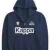 Hollister x Kappa Boxy Zip-Up Logo Graphic Hoodie