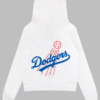 LA Dodgers Aviator Nation x MLB White Five White Stripe Hoodie