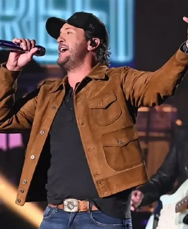 Luke Bryan 2026 Brown Suede Jacket