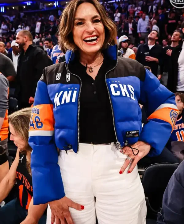 Mariska-Hargitay-Knicks-vs--Cavs-Puffer-Game-2-Jacket