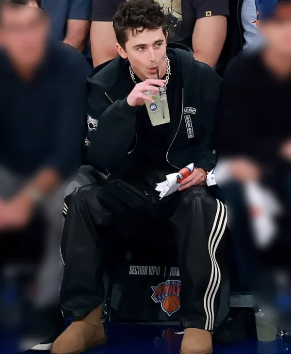 Timothée Chalamet Knicks vs. Cavs Game 2 Black Hoodie