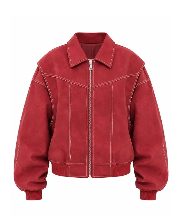 Vista Red Bomber Jacket