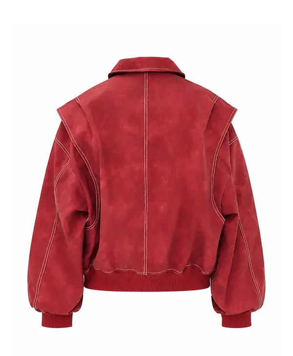 buy Now Vista Red Bomber Jacket