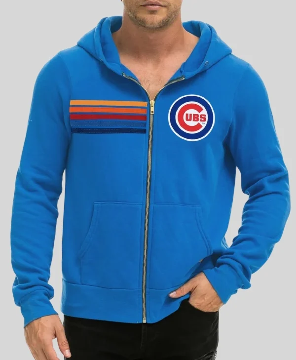 buy now Chicago Cubs 2026 Aviator Nation X MLB Zip Blue Hoodie
