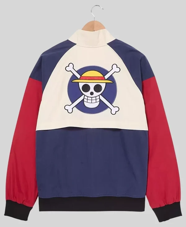 buy now One Piece Jolly Roger Color Block Windbreaker Jacket