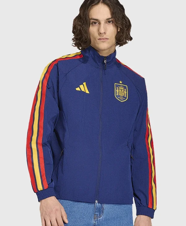 Adidas FIFA World Cup 2026 Spain Unisex Zip-Up Home Anthem Jacket – Blue