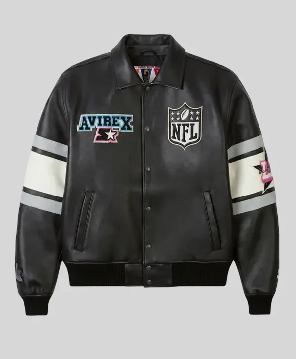 Avirex x Starter NFL Super Bowl LX Black Varsity Jacket