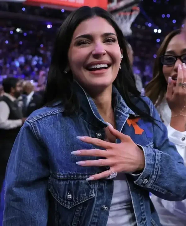 Kylie Jenner Basketball Finals Game 4 Denim Jacket