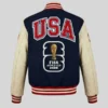 FIFA World Cup 2026 Varsity Jacket Navy and Off White