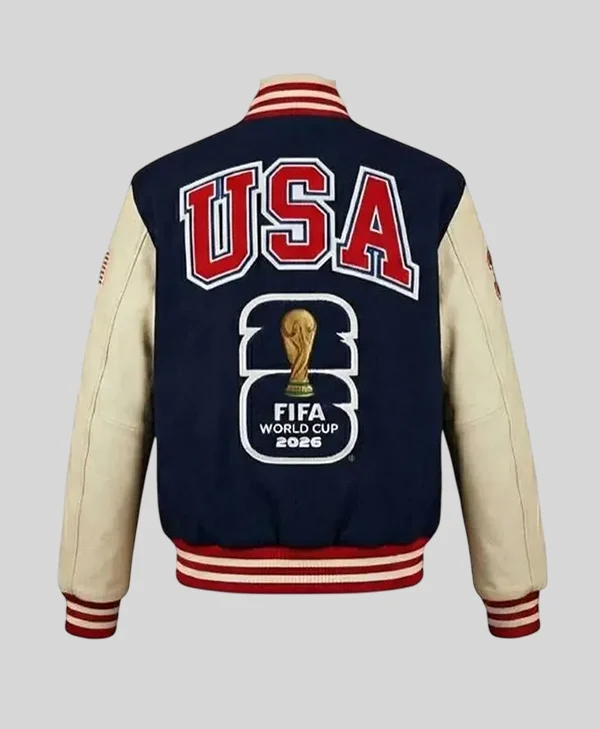 FIFA World Cup 2026 Varsity Jacket Navy and Off White