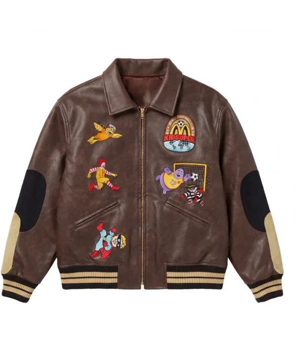 KidSuper x McDonald's Distressed Faux Leather Jacket