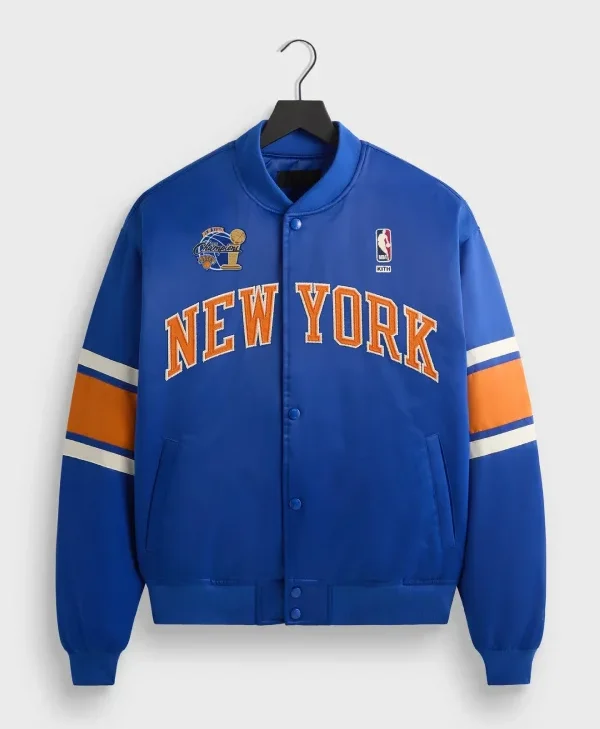 Kith for the New York Knicks 2026 Champions Satin Bomber Jacket