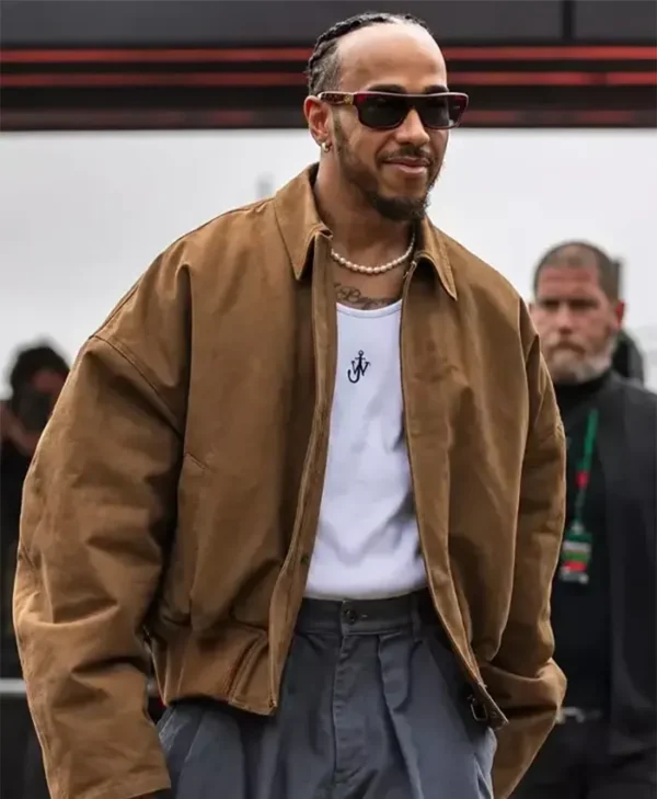 Grand Prix Lewis Hamilton Brown Jacket