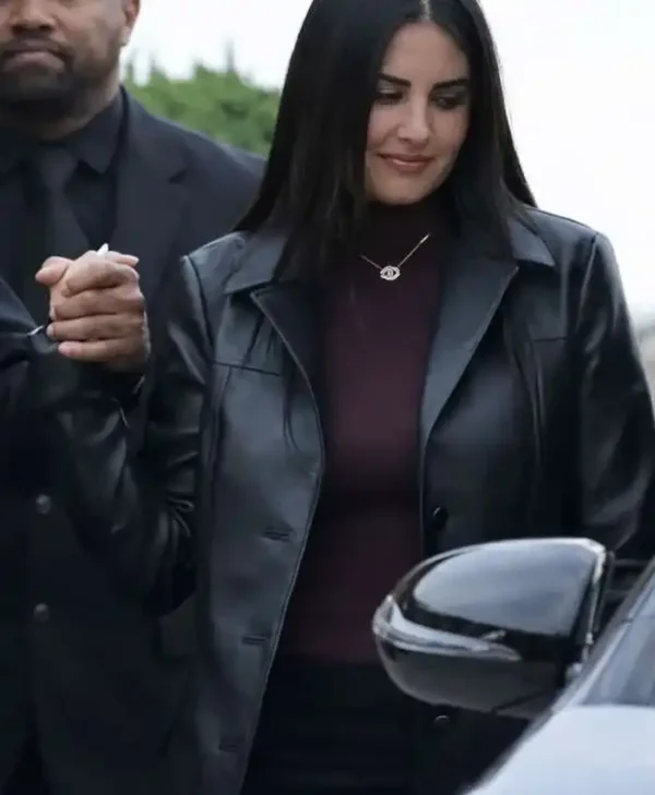 Michelle Saniei LA Street Style 2026 Leather Trench Coat