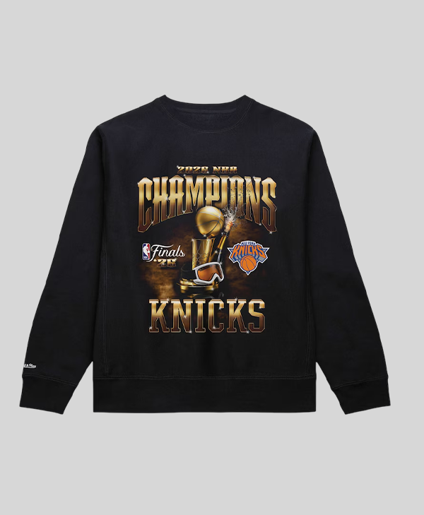 2026 NBA Finals Champions Mitchell & Ness Knicks Crewneck Sweatshirt