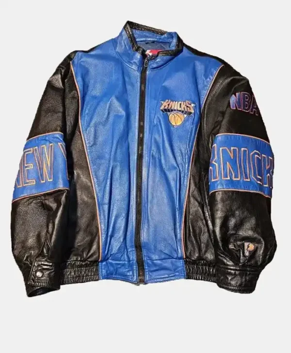 NY Knicks Vintage Timothee Chalamet Leather Jacket