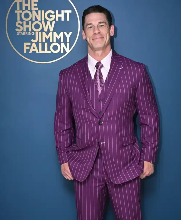John Cena The Tonight Show 2026 Purple Suit