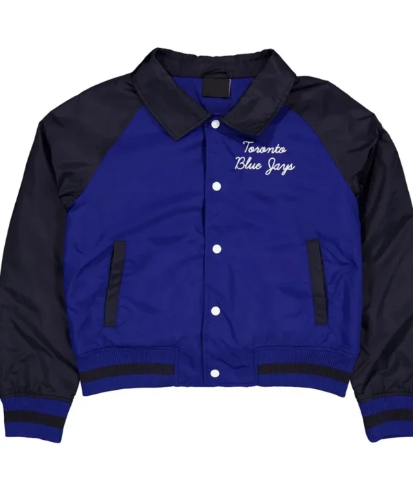Toronto Blue Jays Blue and Black Throwback Jacket