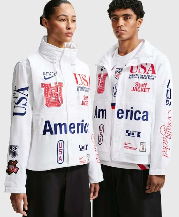 USA x VAA Woven Staff White Jacket