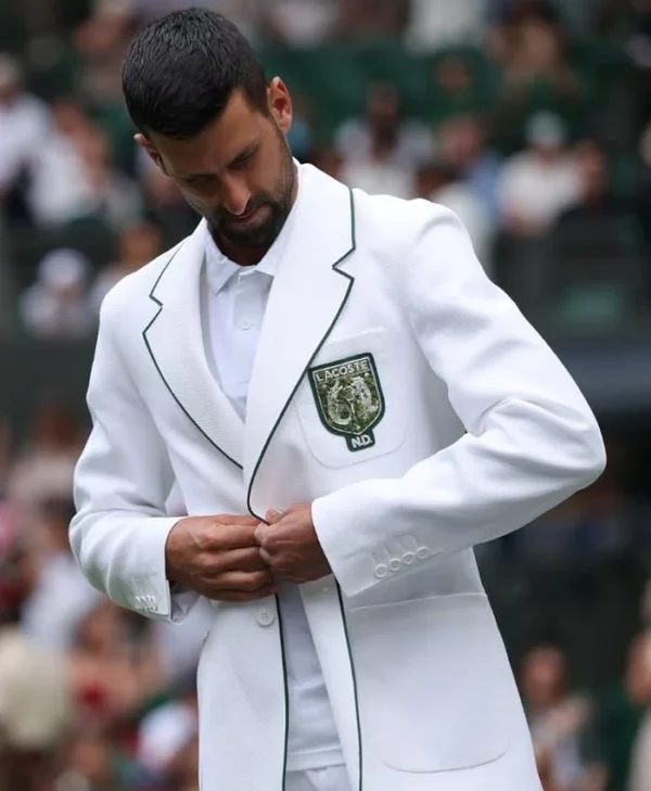 Novak Djokovic Wimbledon White Lacoste Blazer