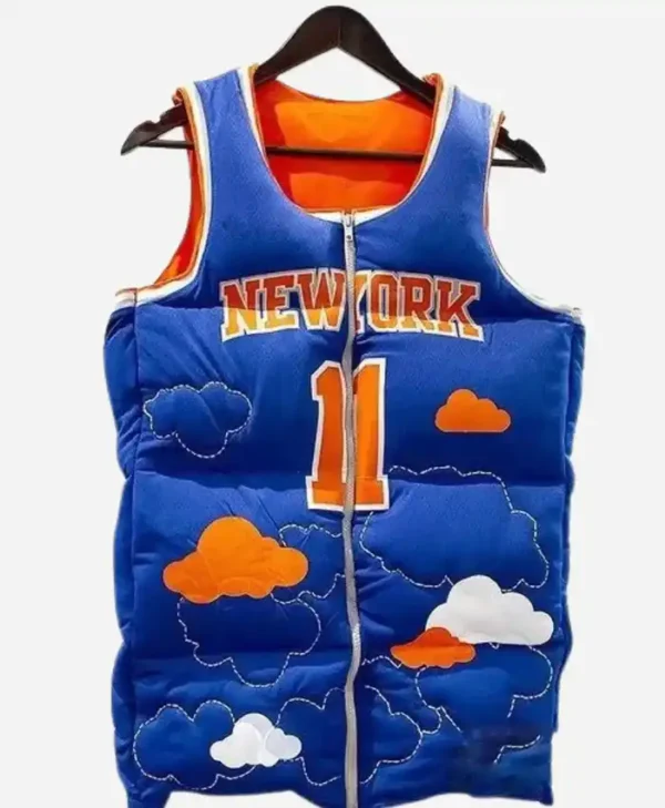 New York Knicks Spike Lee Puffer Royal Blue Vest