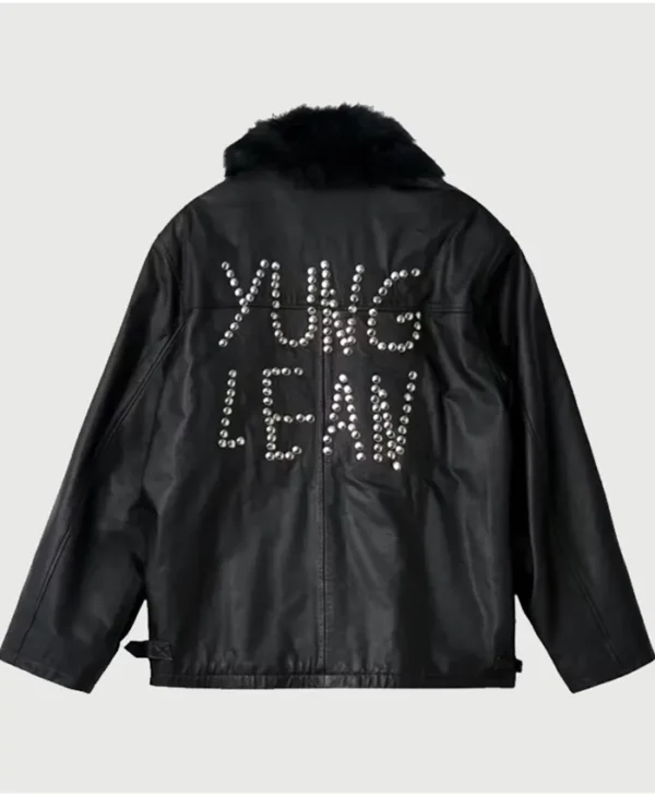 Yung Lean World Affairs Black Leather Jacket