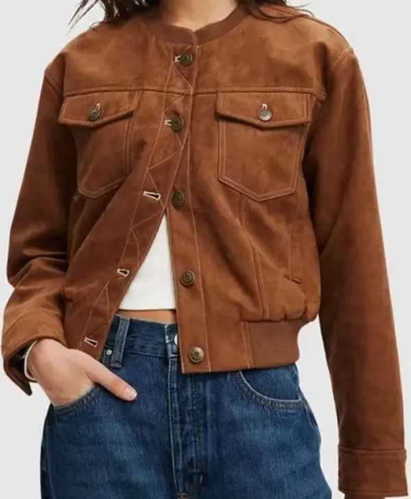 It's Not Like That Cassidy Paul Brown Suede Jacket