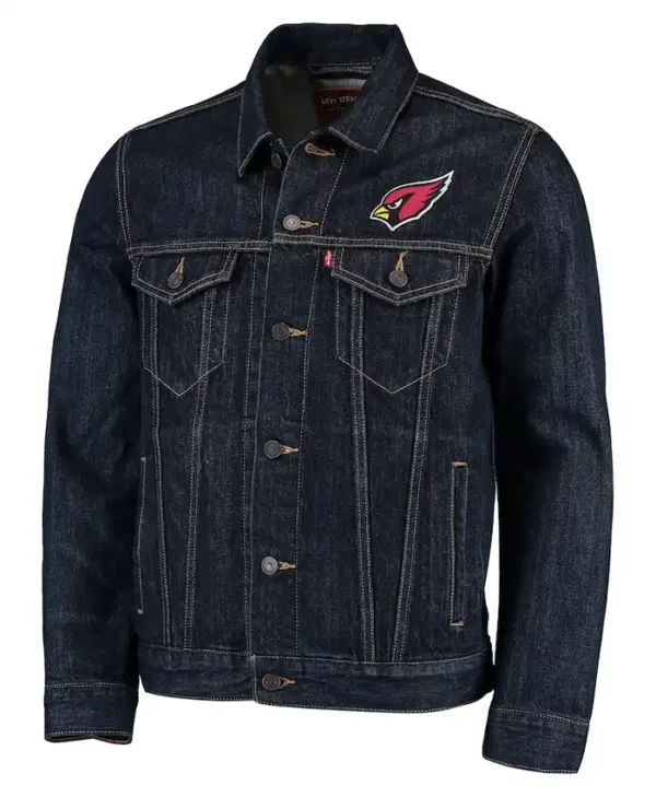 Arizona Cardinals NFL Black Denim Jean Jacket