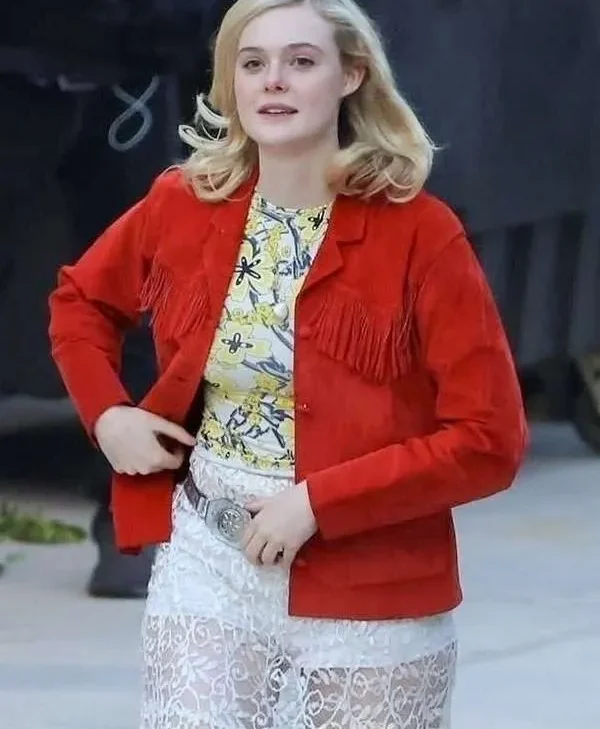 Elle Fanning Margo's Got Money Troubles Fringe Jacket