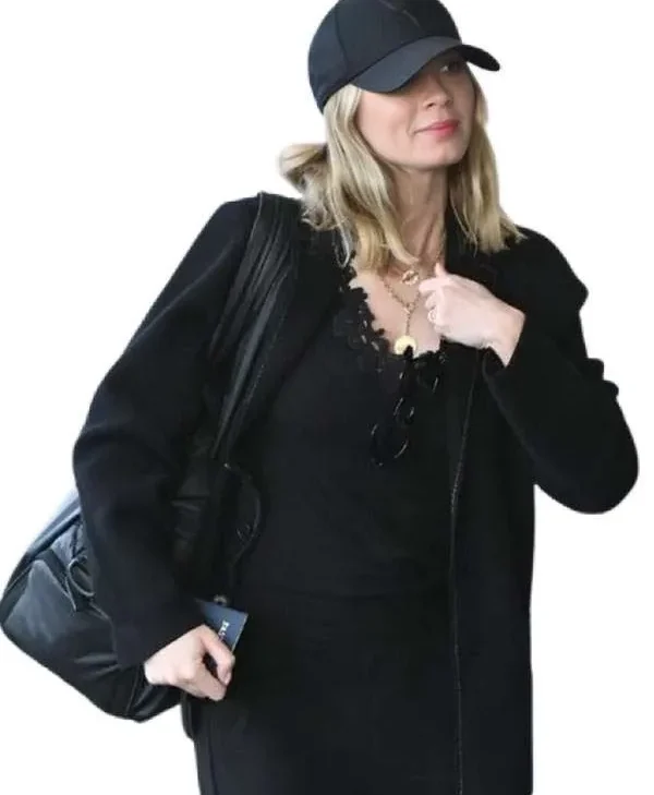 Emily Blunt NYC Airport Black Jacket