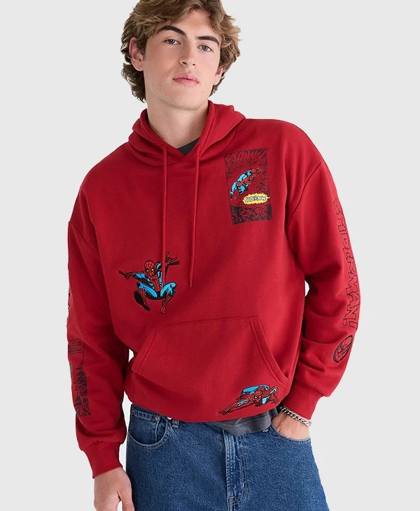 Spider-Man Comic Boxy Marvel A?ropostale Hoodie