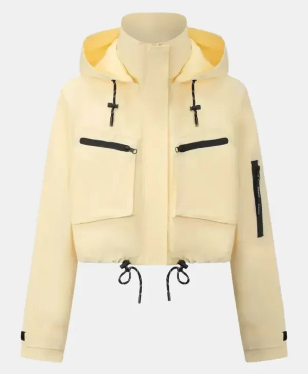 Puffit Women's Hooded Cropped Rain Jacket