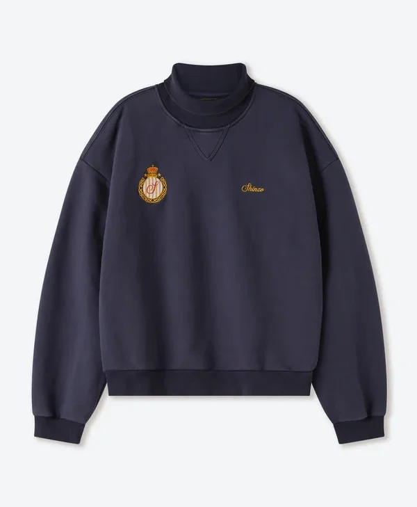 Lavender Jersey Turtleneck Shinzo Washed Sweater