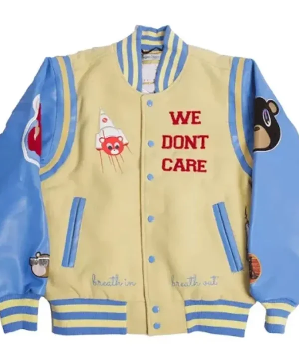 College Dropout We Don't Care Varsity Jacket